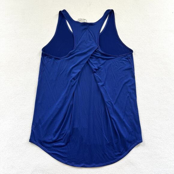 Lululemon Larkspur Blue Essential Tank Top Racerback Pleated Relaxed Loose 10 - Picture 1 of 8